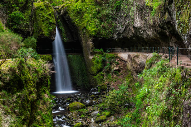 istock Nova and Moinho Waterfall in Madeira Island, Portugal 1489073790