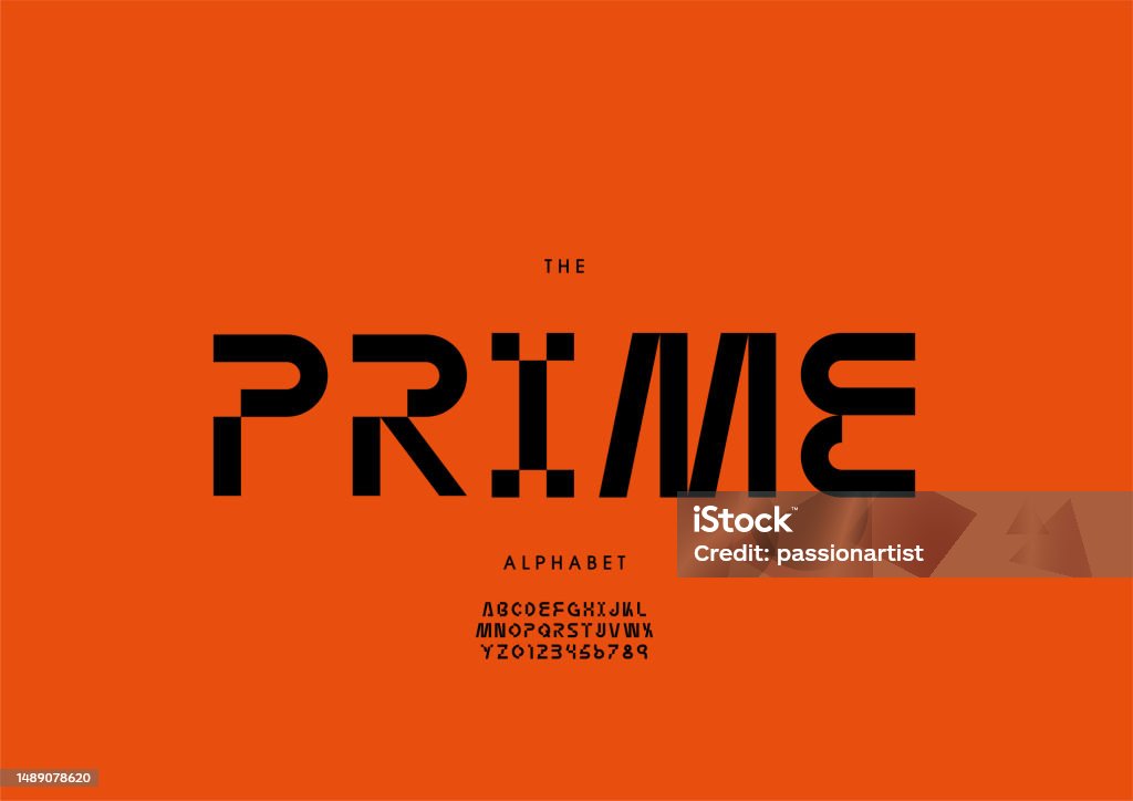 Prime Font Prime Alphabet Stock Illustration - Download Image Now - Abstract ...