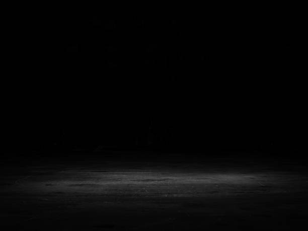 istock Black background with spotlight to stone ground. Dark interior background. 3D rendering 1489084686