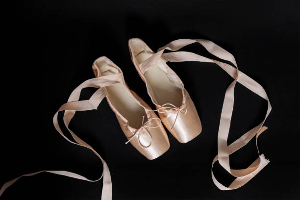 istock Ballerina pointe shoes in classical dance 1489086077