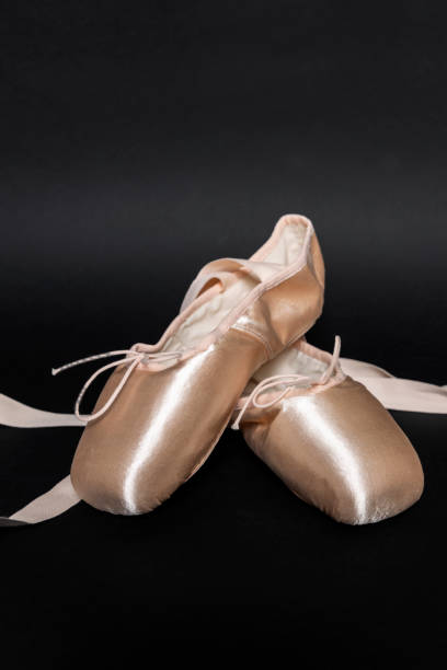 istock Ballerina pointe shoes in classical dance 1489086078