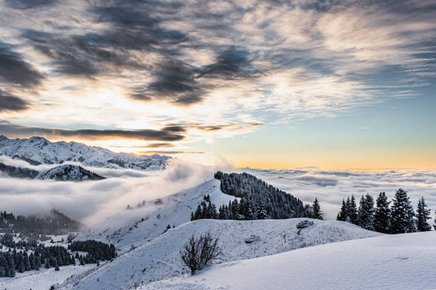 istock Beautiful sunset in Almaty mountains 1489098393