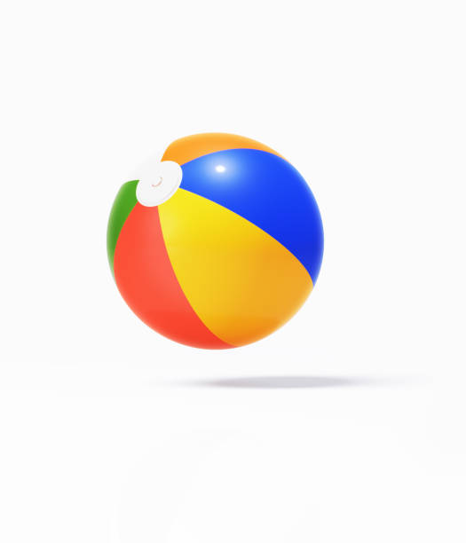 istock Colorful Beach Ball On White Background 1489111607