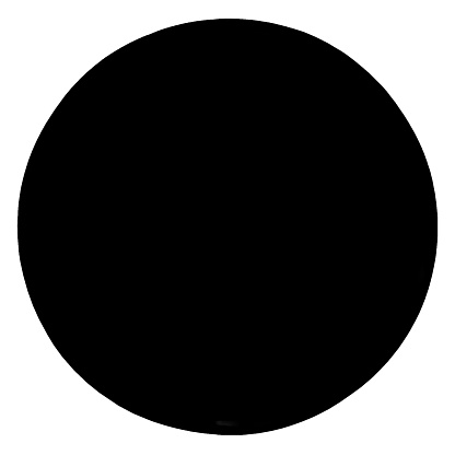 Black circle isolated on white background