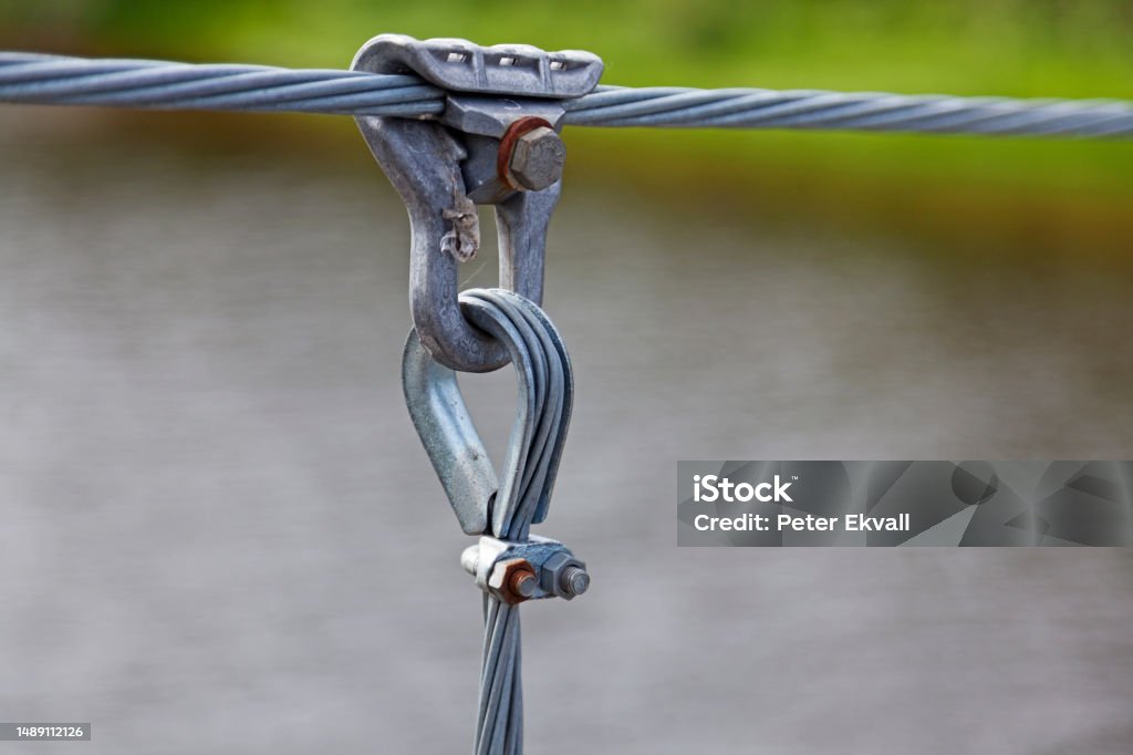 Outdoor Metal Loop Metal Loop With Steel Wire As Part Of A Bridge Stock Photo - Download ...