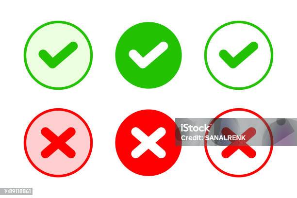 Non Validation Validation And Refusal Symbol Editable Stroke Vector Stock Illustration ...