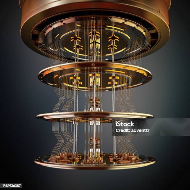 3d Illustration Of A Quantum Computer With Realistic Design Elements ...