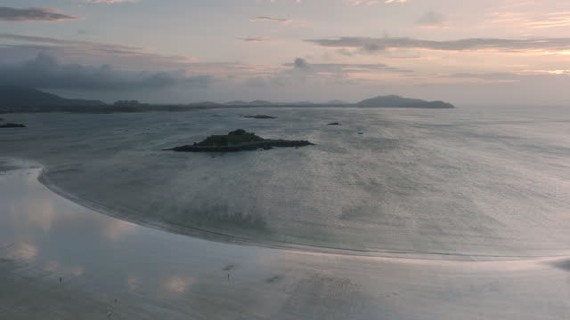The sunrise and sea scenery of Pingtan Island