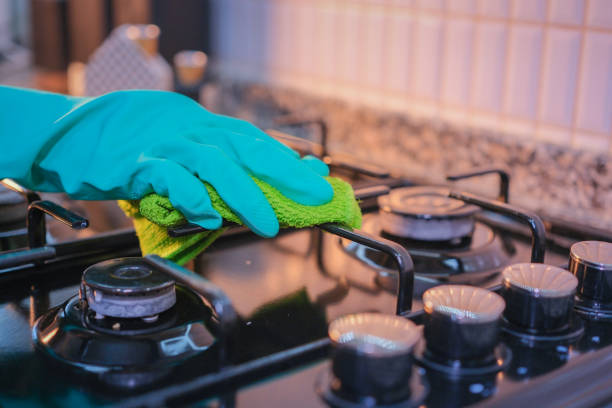 istock Cleaning set-top stove 1489140763