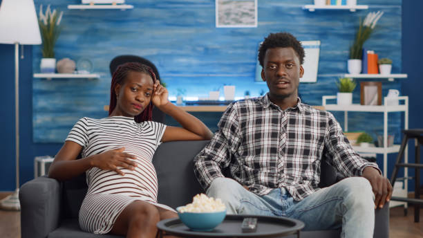 istock African american couple expecting child and using video call 1489157616