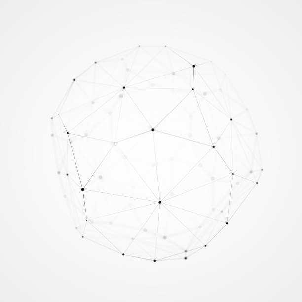 istock Sphere consisting of dots and lines on a white background. Network connection structure. Big data visualization. 3D rendering. 1489158536