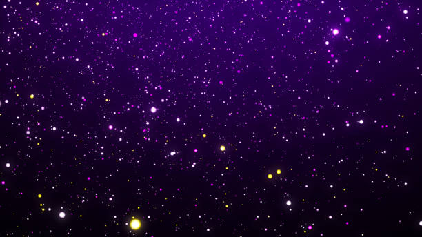 istock Background of falling magic dust particles. Abstract magic concept. Energy flow of purple particles. 3D rendering. 1489158706