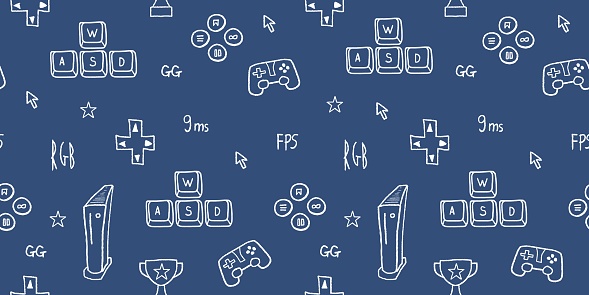 Video Game Basic Background Pattern Video Game Seamless Vector Pattern Stock Illustration - Download Image ...