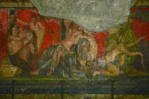 Decoración en Villa de los Misterios. Pompeya photo