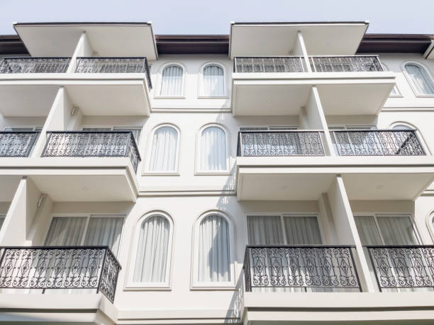 istock Summer sunlight building facade outdoors 1489177939