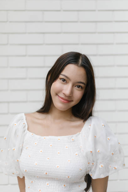 istock Fashionable Person With White Top On 1489182900