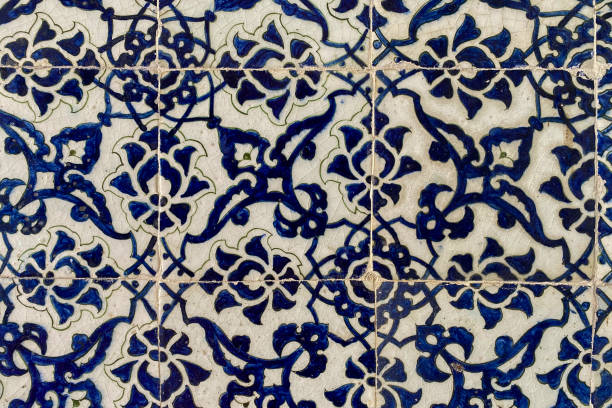 istock Turkish antique handmade tile motif 1489185380