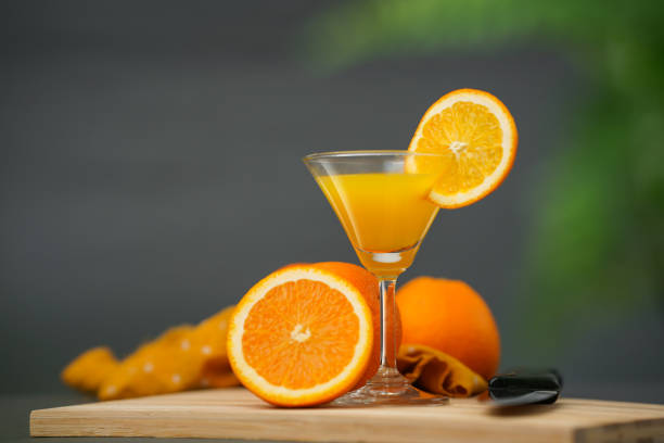 istock Orange juice in a beautiful glass 1489187748