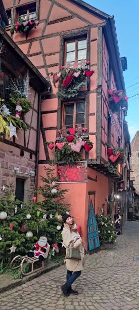 istock Woman in Riquewhir during Christmas 1489191301