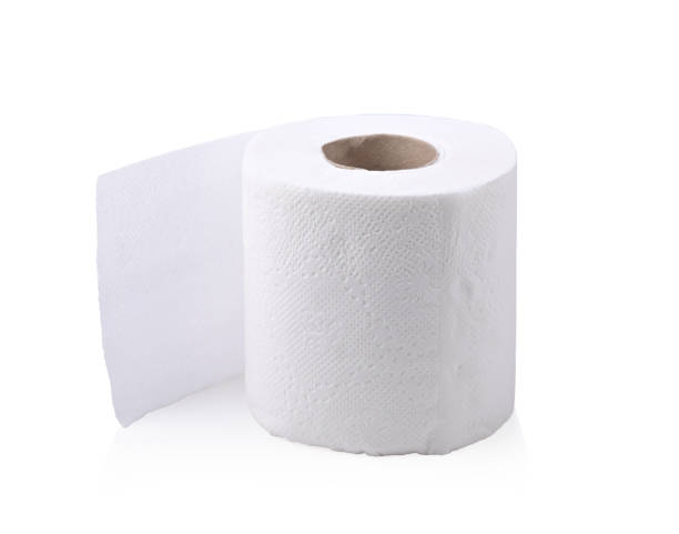 istock Toilet paper, white tissues on white background 1489192562