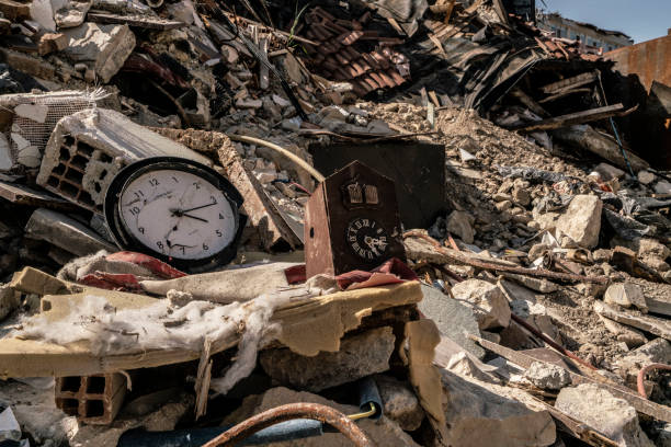 o tempo havia parado às 04h17 - antakya - fotografias e filmes do acervo