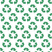 istock Recycling Arrow Seamless Pattern On A Transparent Background 1489199691