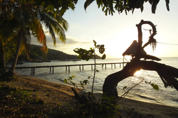 istock Sunset at Lake Izabal, Guatemala 1489200747