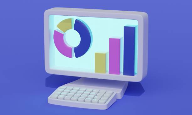 istock White computer monitor with graphic. Business analytics concept. 3d rendering 1489201316