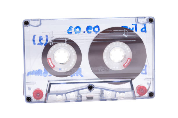 istock Audio cassette tape isolated on white background. 1489205156