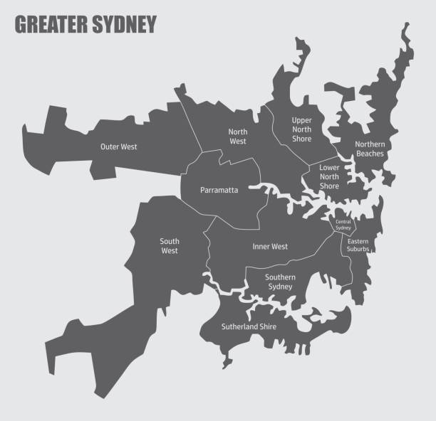Greater Sydney Map Stock Download Image Now Abstract Greater Sydney Map 