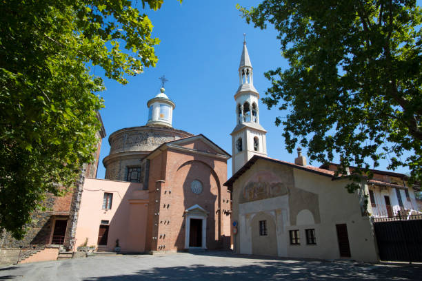 Ivrea - The church Santuario Monte Stella. stock photo