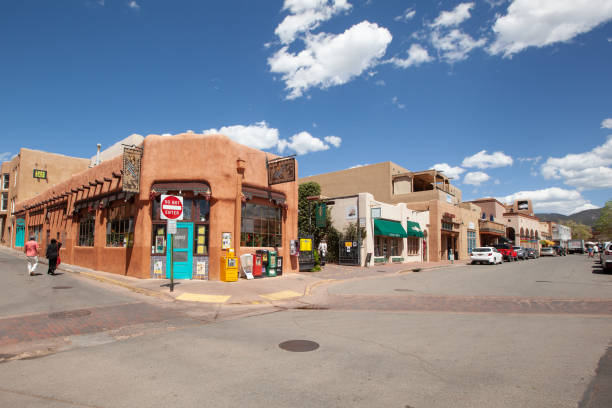 Downtown Santa Fe stock photo