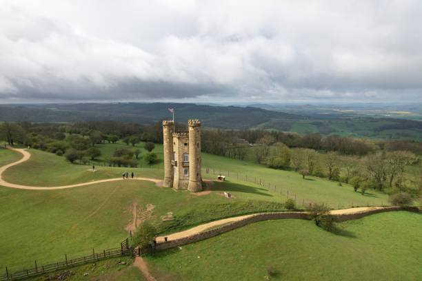 Broadway tower on Broadway Hill, near Broadway, Worcestershire, England, UK, Western Europe.