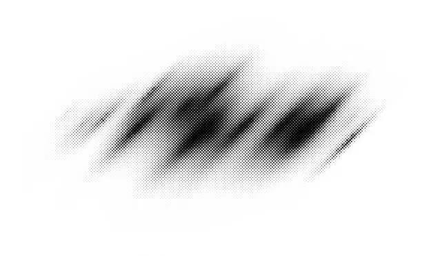 Vector illustration of half tone black dots angled lines background