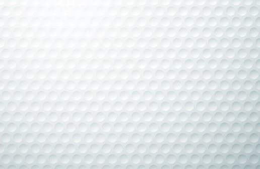 Textured white grey golf ball dimpled surface background vector illustration