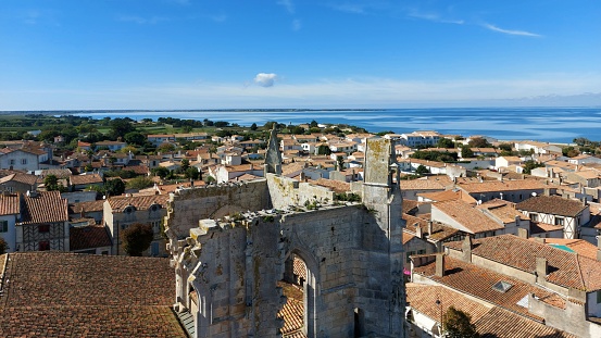 view of the island of Ré from the top of the bell tower of Saint Martin de Ré