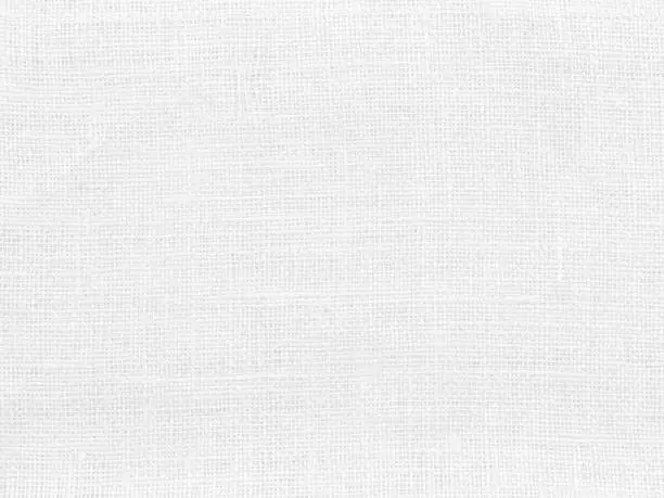 Photo of White linen canvas texture background