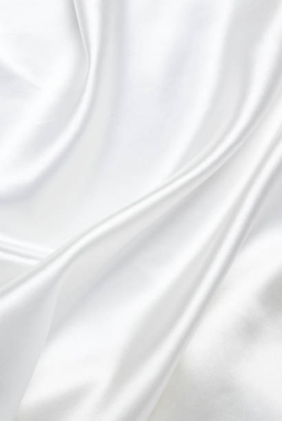 istock Smooth elegant white silk satin fabric can be used background 1489243165