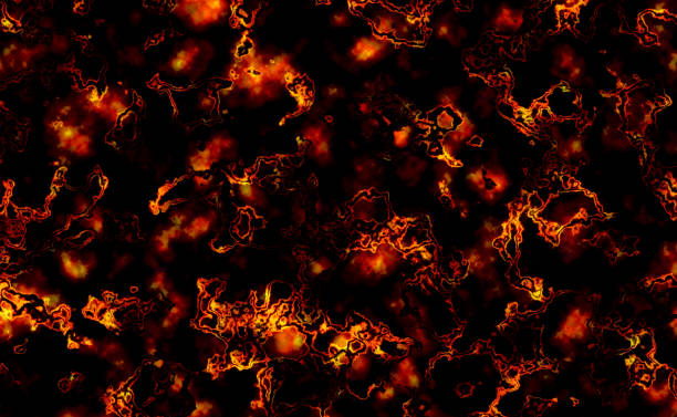 istock Ground hot lava burning coals crack 1489244089
