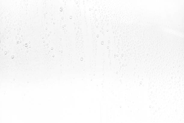 The concept of water drops on a white background surface