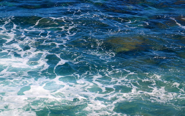 istock Abstract blue ocean water background.Sea waves natural texture for design. 1489245638