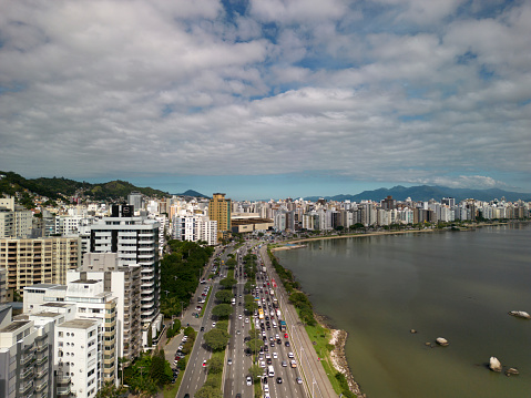 Aerial view of the city of Florianópolis capital of the state of Santa Catarina in southern Brazil