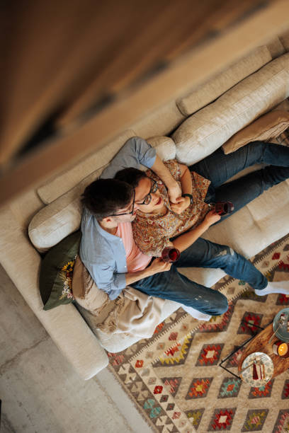 istock Couple relaxing at home. 1489253427