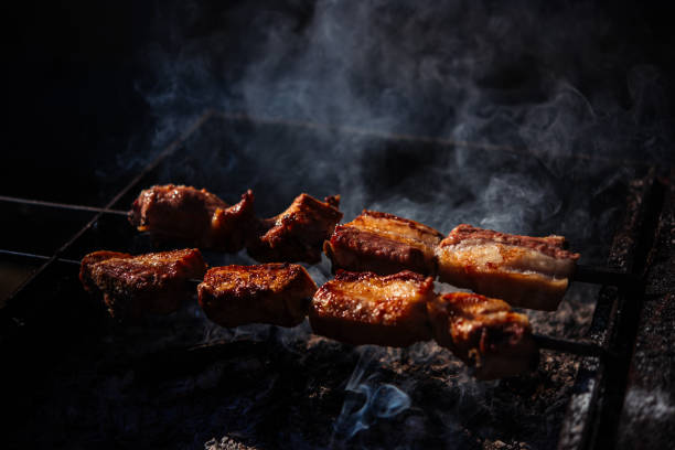BBQ meat stock photo