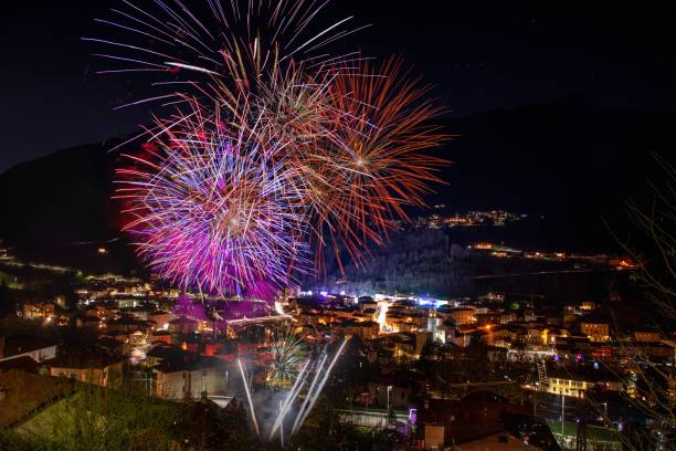 istock Fireworks for the patronal festival 1489261234