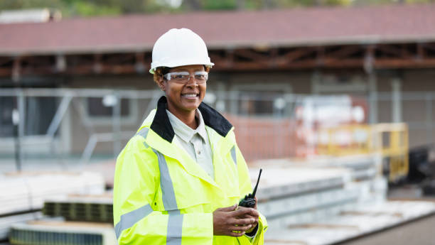 istock African-American woman working at construction site 1489266417