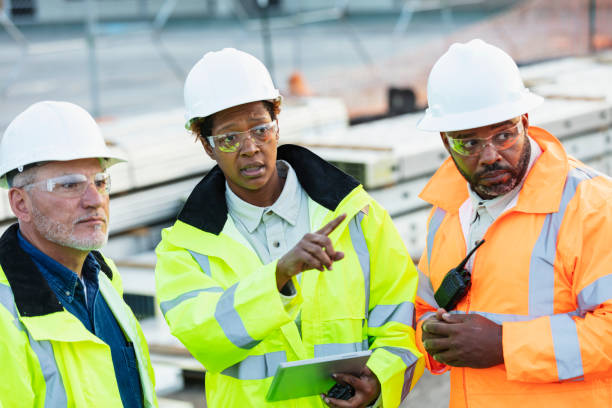 istock African-American woman in charge at construction site 1489266441