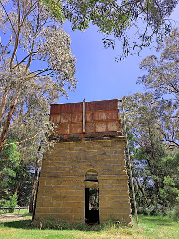 Obsolete water tower in the Ballarat Country