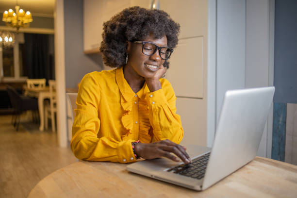 istock Young woman working from home 1489277971