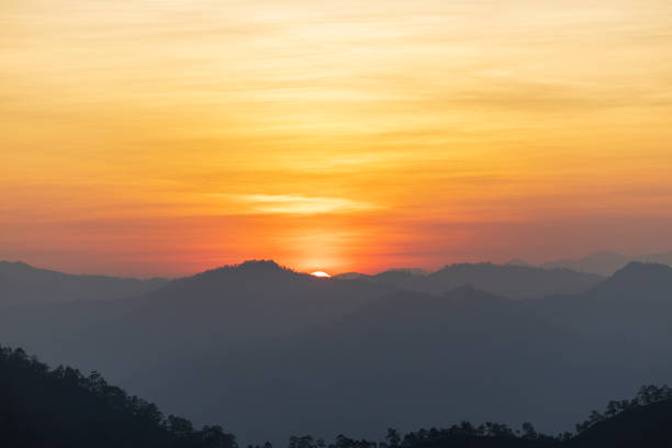 istock sun rise and sun set sky with cloud on a cloudy day. 1489280894